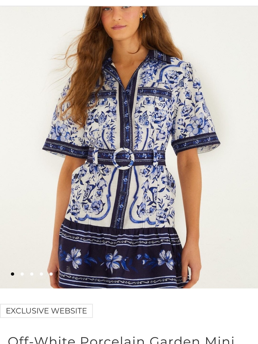 NWT - FARM Rio Off-White Porcelain Garden Mini Dress - current style - Picture 4 of 8